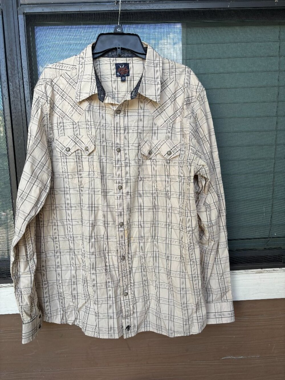 Moonshine Spirit Brad Paisley Plaid Pearl Snap Western Shirt XL